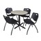 Cain Cain Round Table & Chair Set, Wood, Metal, Plastic Top, Maple TB30RNDPL47BK - alternate 1